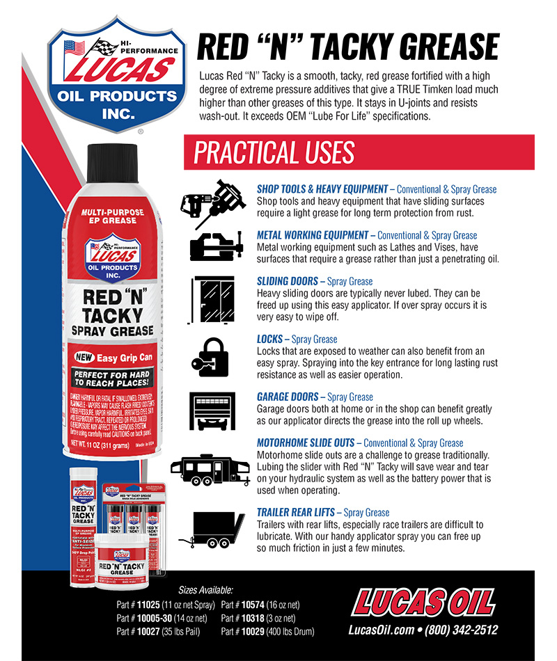 Rowleys Wholesale | Lucas Red N Tacky Grease Practical Uses